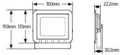 Geyer Waterproof LED Floodlight 30W Warm White 3000K IP65