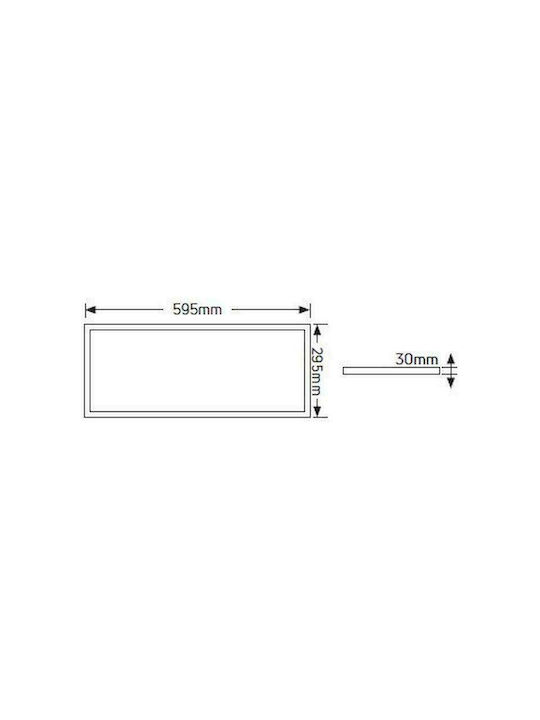 Geyer Avra Paralelogram Încastrat Panou LED Putere 24W cu Alb Cald Lumini 60x30cm.