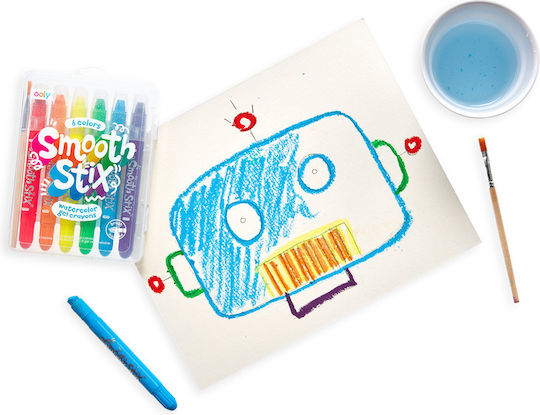 Ooly Smooth Stix Watercolor Crayons Set 6 Colours