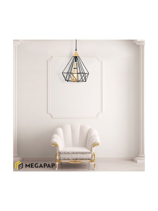 Megapap Hideki Pendant Light Single-Light for Socket E27 Black