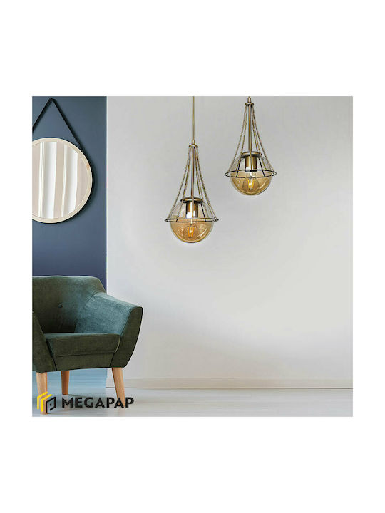 Megapap Cahaya Pendant Light Two-Light for Socket E27 Gold