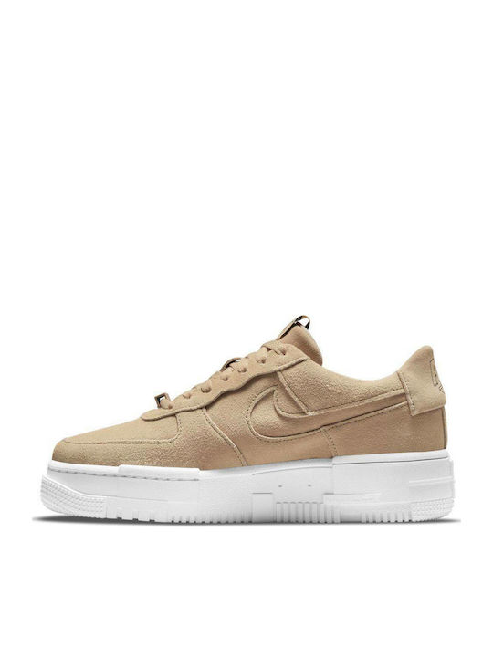 Air Force 1 Pixel Damen Sneakers Hemp / White