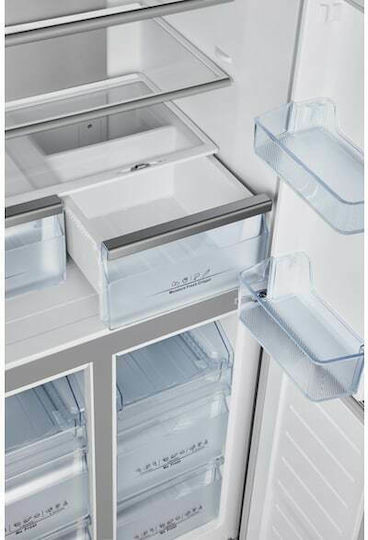 Hisense Ψυγείο Ντουλάπα 454lt Total NoFrost Υ181xΠ79.4xΒ70εκ. Inox RQ563N4SWI1