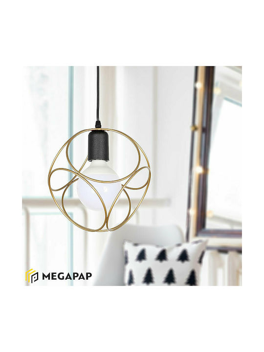 Megapap Lusita Pendant Light Single-Light for Socket E27 Gold