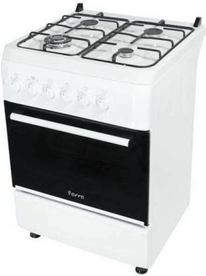 Ferre F6T40G2-W(eco) Gasherd 64Es B60cm. White
