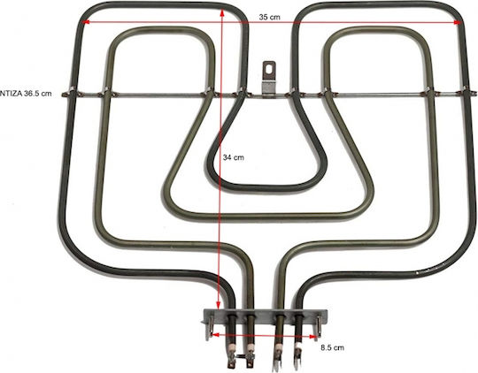 3570545016 Oben Ersatz-Heizelement Für Ofen Herstellerkompatibilität mit AEG Electrolux Zanussi
