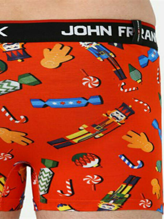 Christmas Nutcracker Men's Boxer Red with Patterns