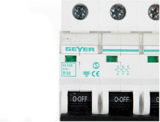 Geyer Automatic Circuit Breaker 32A Triple-pole AC EA332B