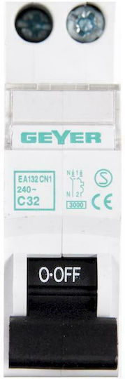 Geyer Αυτόματη Ασφάλεια 32A Διπολική AC EA132CN1