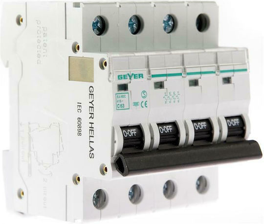 Geyer Automatic Circuit Breaker 63A Four-pole AC EA463C