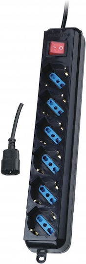 Techly Power Strip 6 Positions with Switch