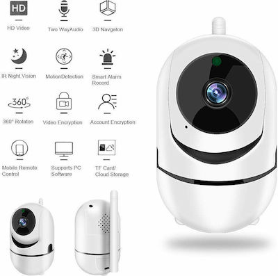 Tele IP Surveillance Camera Wi-Fi 1080p Full HD with Two-Way Communication and Flash 3.6mm