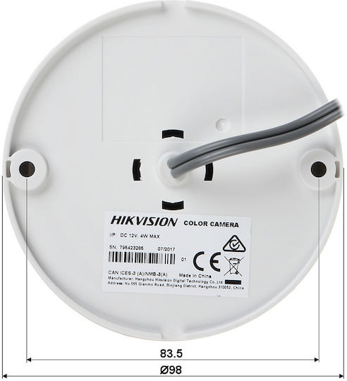 Hikvision DS-2CE56D0T-IRMMF(C) CCTV Surveillance Camera Full HD 1080p Waterproof with Lens 2.8mm