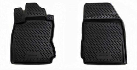 Novline Set of Front and Rear Mats 4pcs Tray Type for Nissan Almera 2006+ Black