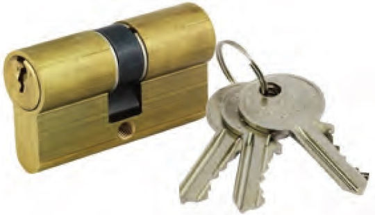 Cisa Cilindru de Încuietoare 85mm (30-55) cu 3 Chei Auriu