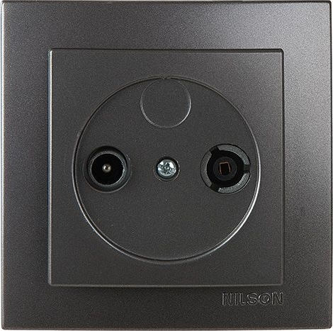 Nilson TV and Radio Antenna Socket Terminal in Gray color 24161031