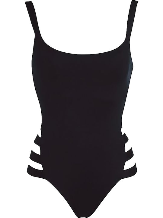 One Piece Swimsuit with Removable Padding Black