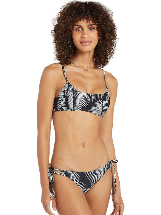 Stay Or Leaf Bikini Slip cu Dantelă Negru