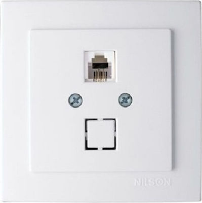 Geyer Nilson Single Network Socket RJ45 Cat6 White 24111045