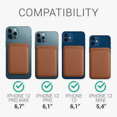 KWmobile PU Leather MagSafe Θήκη Καρτών σε Μαύρο χρώμα
