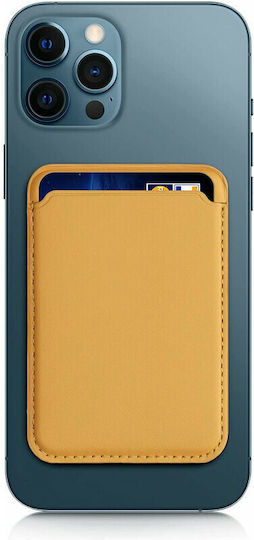 KWmobile MagSafe Kartenetui PU Leather in Gelb Farbe