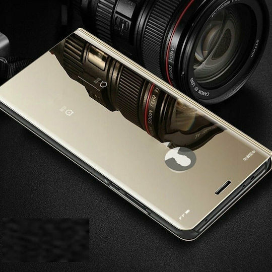 Hurtel Clear View Book Plastic Auriu (Galaxy A50)