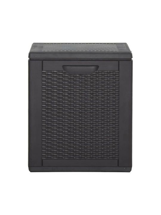 vidaXL Polypropylene Outdoor Storage Box 270lt Μαύρο 118.5x44.5x51cm