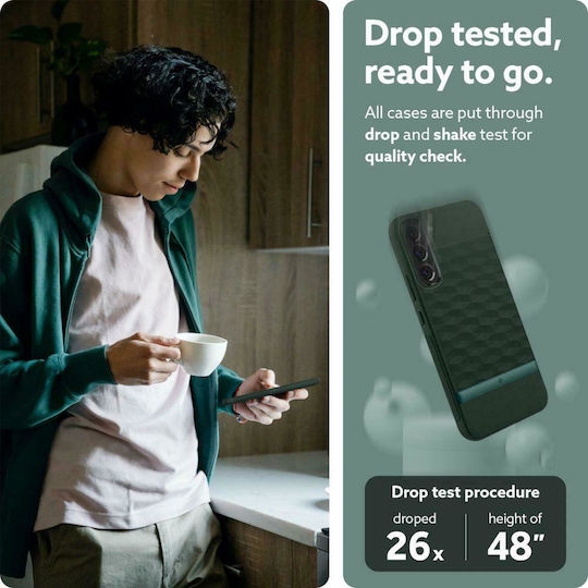 Caseology Parallax Back Cover Plastic / Silicone Midnight Green (Galaxy S22+)