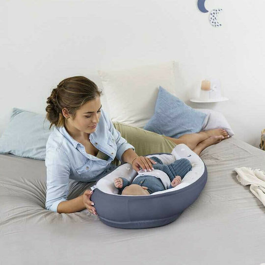 Doomoo Βρεφικό Μαξιλάρι Φωλιά Cocoon Blue/Grey