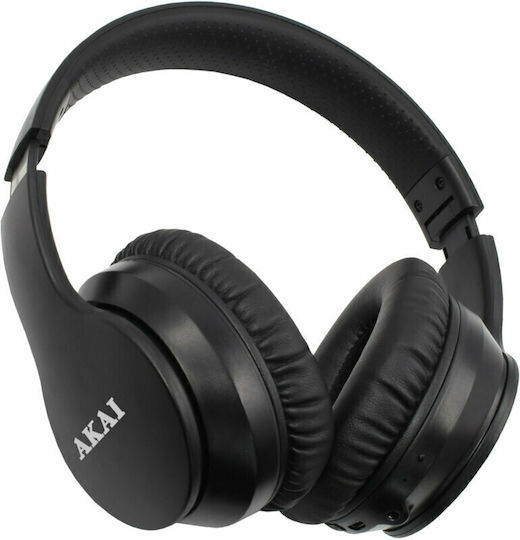 Akai Proffesional Wireless / Wired Over Ear Headphones with Radio with 8 hours of Operation Black