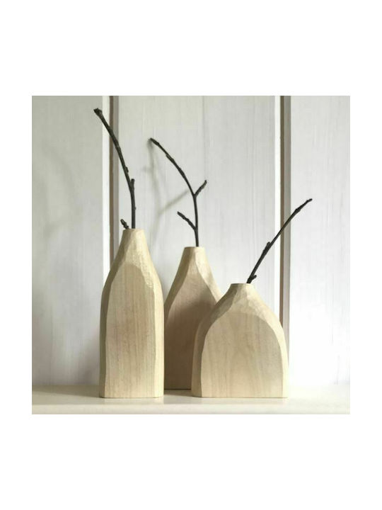 Synchronia Decorative Vase Beige 9.5x2.5x9.5cm
