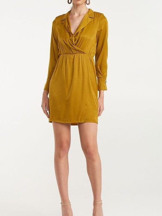 Mini Evening Wrap Dress Blonde