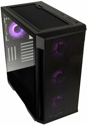 Kolink Observatory Z Mesh Gaming Midi Tower Κουτί Υπολογιστή με Πλαϊνό Παράθυρο και RGB Φωτισμό Μαύρο