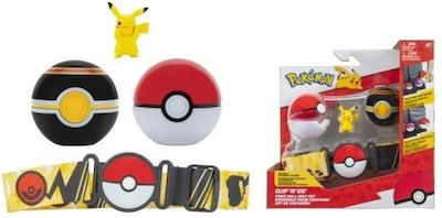 Jazwares Παιχνίδι Μινιατούρα Pokemon Clip'N Go Poke Ball (Διάφορα Σχέδια) 1τμχ