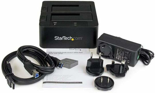 StarTech Докинг Станция за 2 Твърди Диска SATA 2.5" / 3.5" с Връзка USB 3.0 / eSATA (SDOCK2U33EB)