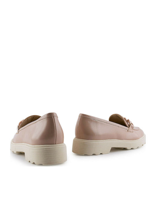 Patent Leather Women's Moccasins in Pink Color