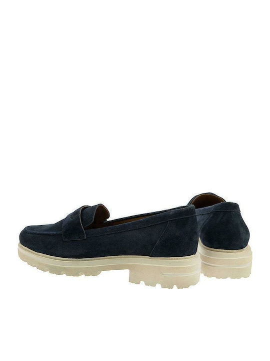 Women's Moccasins in Navy Blue Color