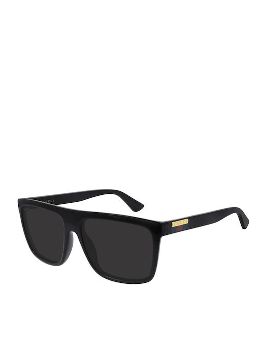 Gucci Herren Sonnenbrillen mit Schwarz Kunststoff Gestell und Schwarz Linse GG0748S 001