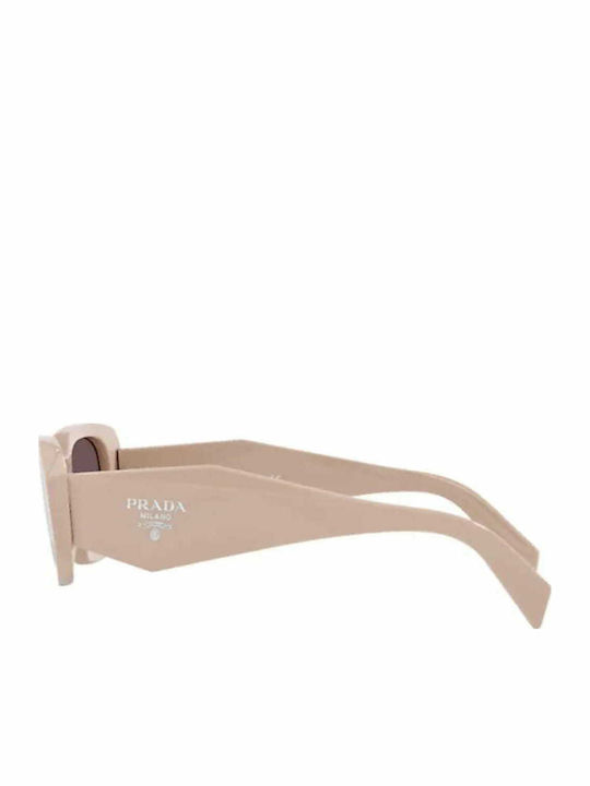 Prada Women's Sunglasses with Beige Plastic Frame and Purple Lens PR17WS VYJ6X1