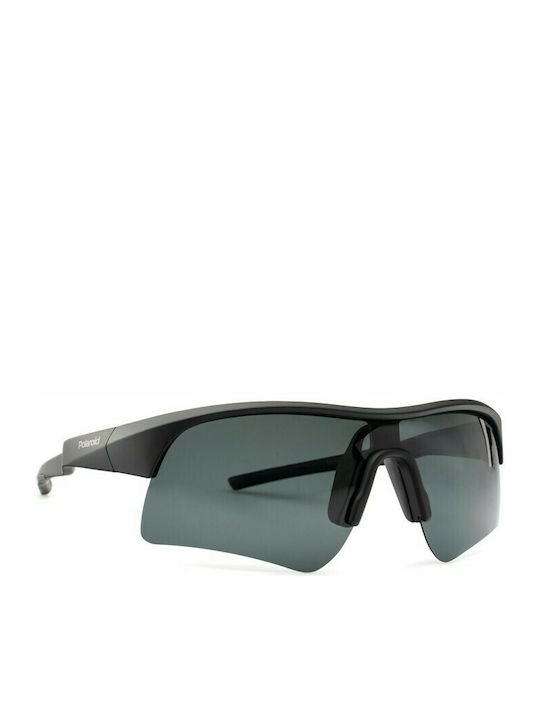 Polaroid Unisex Sunglasses with Black Plastic Frame and Black Polarized Lens PLD7024/S 003M9