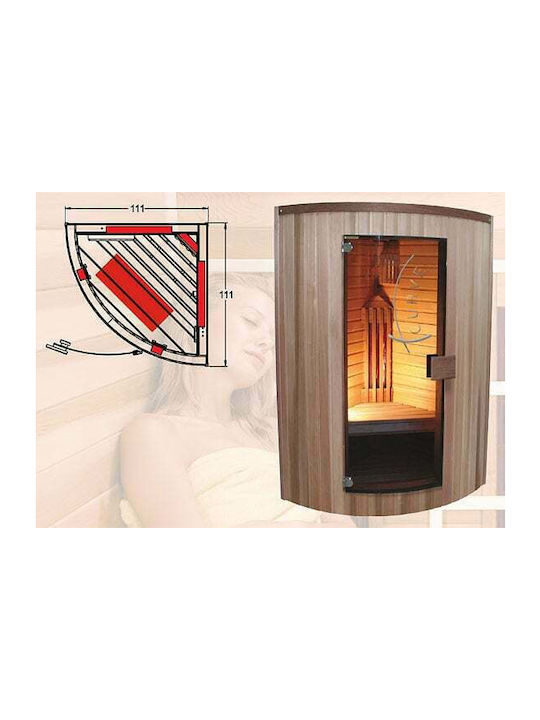 Sauna Curve Ατομική Σάουνα Υπερύθρων Εσωτερικού Χώρου Μ110xΒ110xΥ200cm Sauna Curve Ατομική Σάουνα Υπερύθρων Εσωτερικού Χώρου Μ110xΒ110xΥ200cm