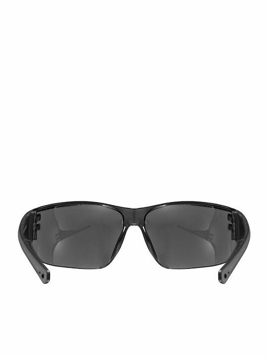 Uvex Sportstyle 204 Men's Sunglasses with Black Plastic Frame and Gray Lens S5305252110