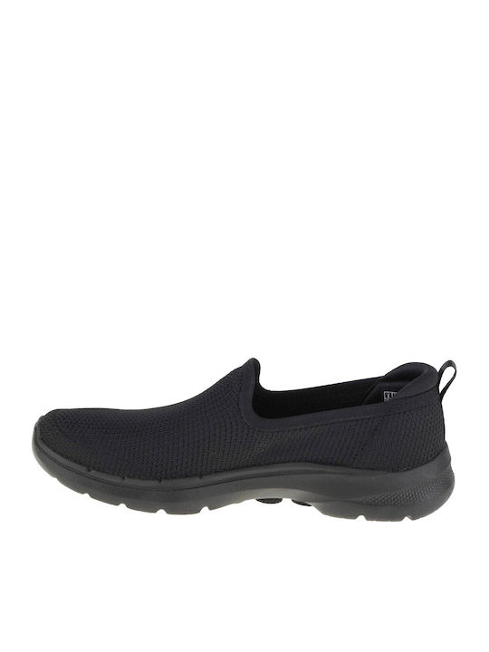 Skechers Walk 6 Clear Virtue Slip-on Μαύρα