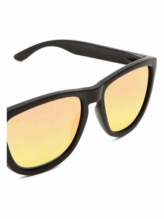 Hawkers Carbon Black Daylight One Unisex Sunglasses with Black Plastic Frame and Orange Polarized Mirror Lens HKRS2009