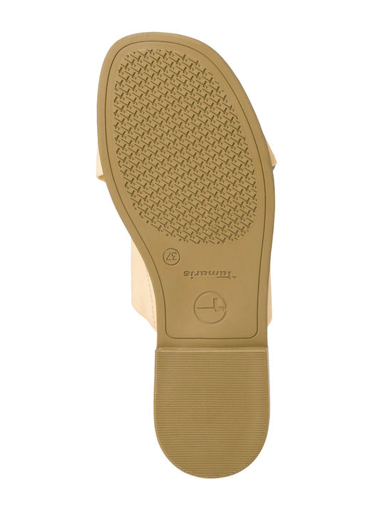 Leather Women's Flat Sandals Soft Lemon