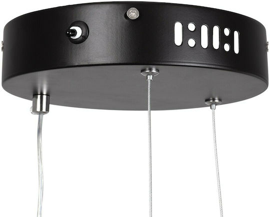GloboStar Diamond Κρεμαστό Φωτιστικό Μαύρο LED με Ρυθμιζόμενο Λευκό Φως 46x46εκ.