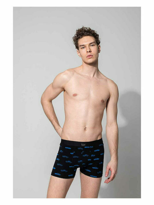 Men's Boxer Blue with Patterns