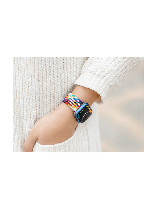 SwitchEasy Candy Premium Armband Stoff Rainbow (Apple Watch 44/45/46mm/Ultra 49mm) GS-107-214-271-163