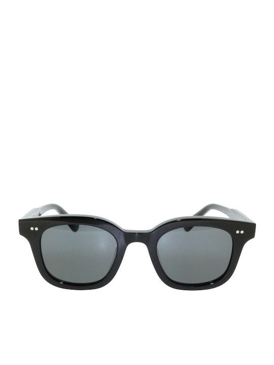 Chimi 02 Men's Sunglasses with Black Plastic Frame and Black Polarized Lens