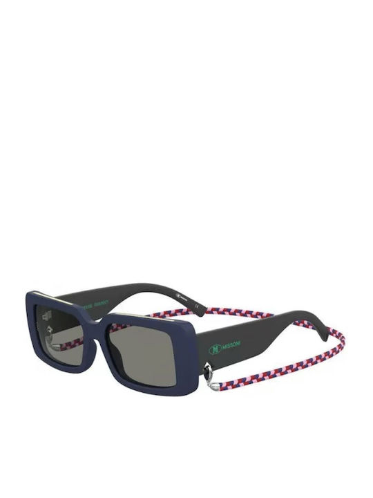 Missoni Women's Sunglasses with Navy Blue Plastic Frame and Black Lens MMI 0087/S ZX9/IR